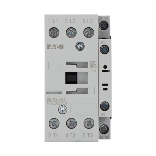 Contacteur de puissance, 3p+1o, 11kw/400v/ac3 (DILM25-01(400V50HZ,440V60HZ)) - Eaton - 277166