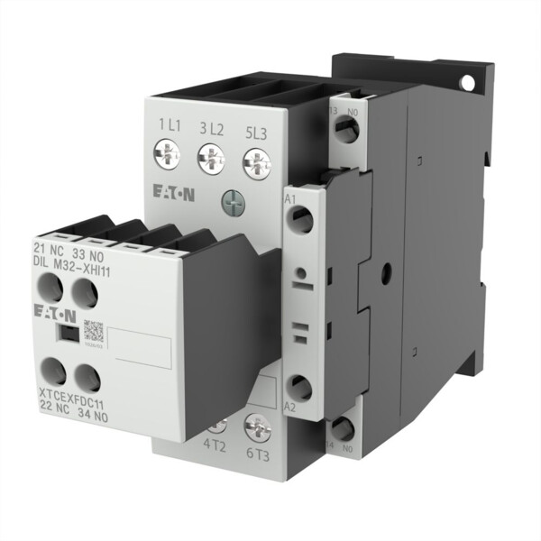 Contacteur de puissance, 3p+2f+1o, 11kw/400v/ac3 (DILM25-21(230V50HZ,240V60HZ)) - Eaton - 277196