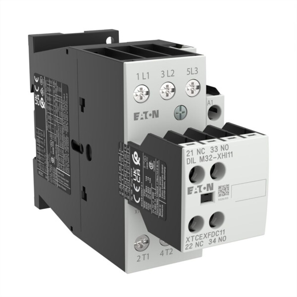 Contacteur de puissance, 3p+2f+1o, 11kw/400v/ac3 (DILM25-21(RDC24)) - Eaton - 277210