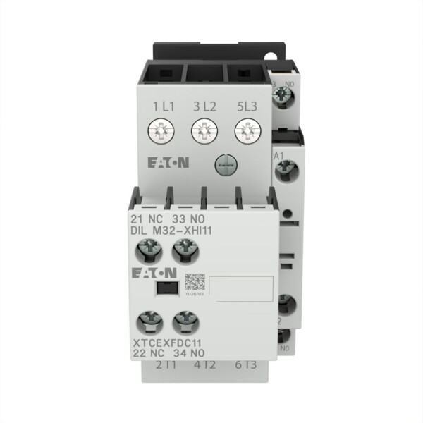 Contacteur de puissance, 3p+2f+1o, 11kw/400v/ac3 (DILM25-21(RDC24)) - Eaton - 277210