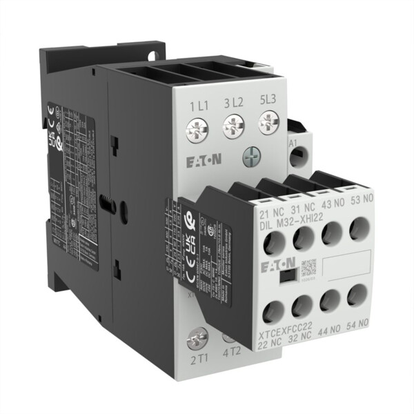Contacteur de puissance, 3p+3f+2o, 11kw/400v/ac3 (DILM25-32(230V50HZ,240V60HZ)) - Eaton - 277228