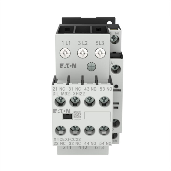 Contacteur de puissance, 3p+3f+2o, 11kw/400v/ac3 (DILM25-32(RDC24)) - Eaton - 277242