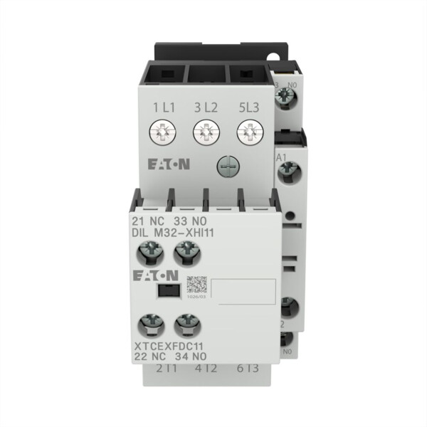 Contacteur de puissance, 3p+2f+1o, 15kw/400v/ac3 (DILM32-21(RDC24)) - Eaton - 277338