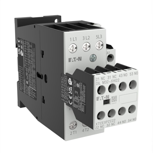 Contacteur de puissance, 3p+3f+2o, 15kw/400v/ac3 (DILM32-32(RDC24)) - Eaton - 277370