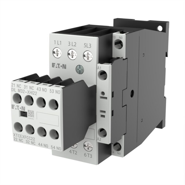 Contacteur de puissance, 3p+3f+2o, 15kw/400v/ac3 (DILM32-32(RDC24)) - Eaton - 277370
