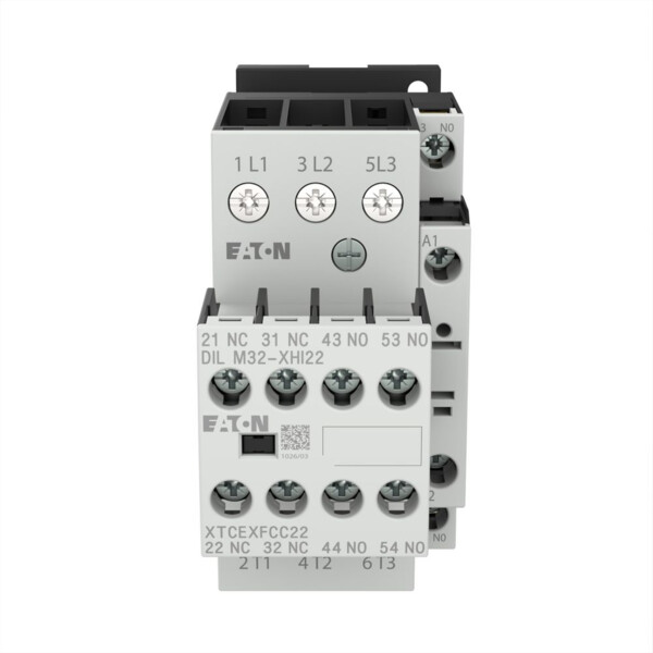 Contacteur de puissance, 3p+3f+2o, 15kw/400v/ac3 (DILM32-32(RDC24)) - Eaton - 277370