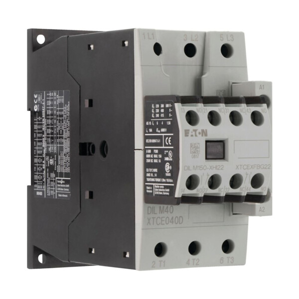 Contacteur de puissance, 3p+2f+2o, 18.5kw/400v/ac3 (DILM40-22(RDC24)) - Eaton - 277812