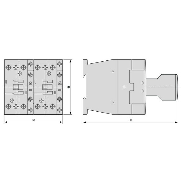 Démarreur-inverseur, 3p, +2f libre, 4kw/400v/ac3 (DIULM9/21(230V50HZ,240V60HZ)) - Eaton - 278086