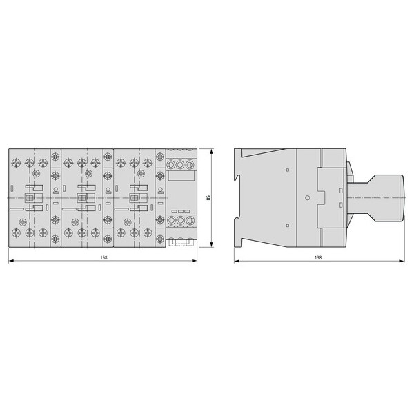 Ensemble démarreur étoile-triangle, 30kw/400v/ac3 (SDAINLM55(230V50HZ,240V60HZ)) - Eaton - 278411