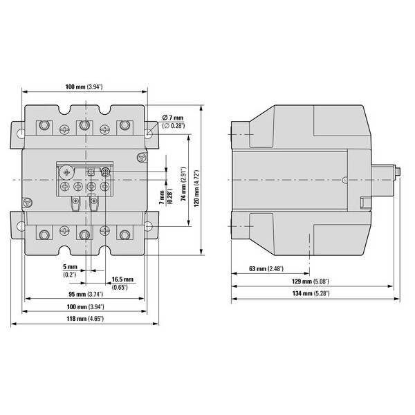 Relais thermique, 120-142a, 1f+1o (ZB150-150/KK) - Eaton - 278472