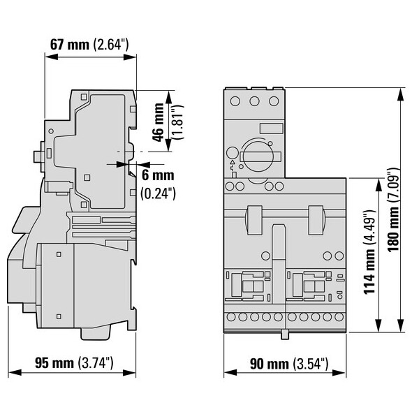 Démarreur-inverseur, 3p, 0.25kw/400v/ac3, 150ka (MSC-R-1-M7(230V50HZ)) - Eaton - 283175
