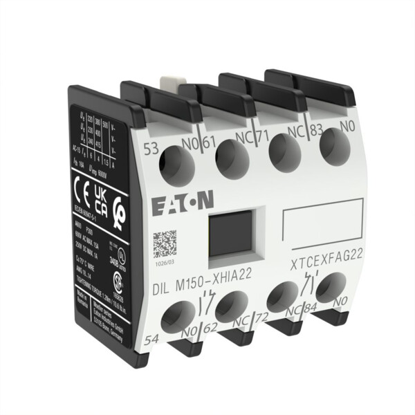 Module de contacts auxiliaires, 2f+2o, montage en saillie, borne à boulon (DILM150-XHIA22) - Eaton - 283464