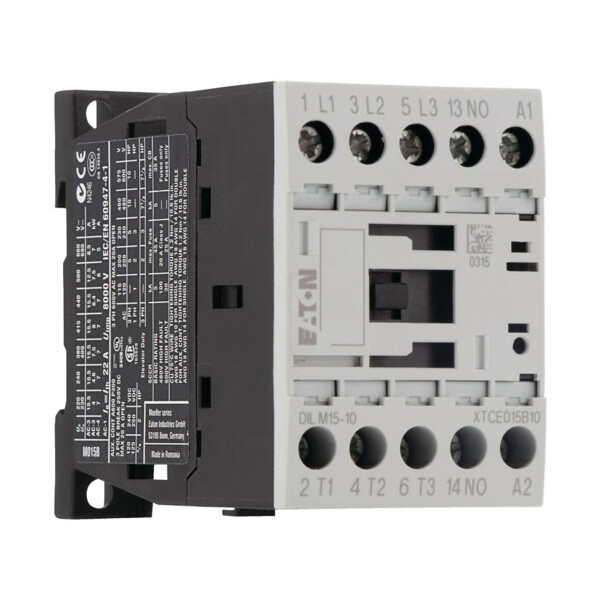 Contacteur de puissance, 3p+1f, 7.5kw/400v/ac3 (DILM15-10(110V50HZ,120V60HZ)) - Eaton - 290055