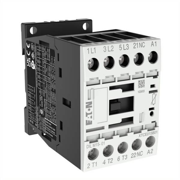 Contacteur de puissance, 3p+1o, 7.5kw/400v/ac3 (DILM15-01(400V50HZ,440V60HZ)) - Eaton - 290095