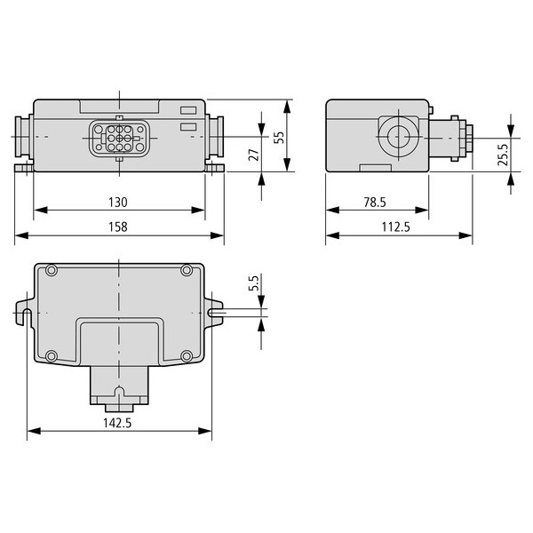 Douille de raccordement pour câble de liaison énergétique pour ra-c3/c2-1,5hf (ra-c2-s1-4) - Eaton - 257830