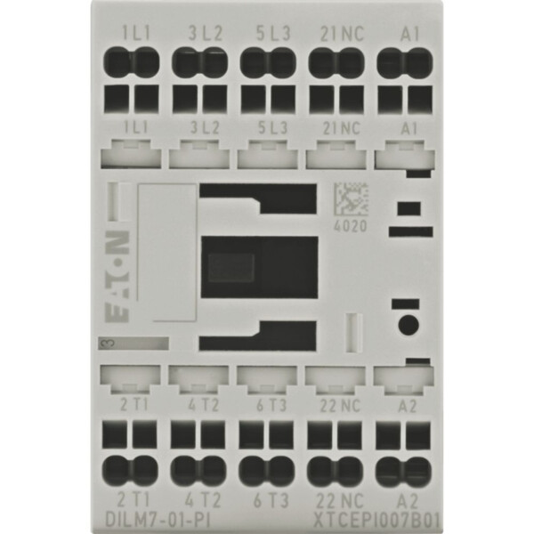 Contacteur de puissance, 3, 380 v 400 v 3 kw, 1 o, 24 v dc, bornes push-in (dilm7-01(24vdc)-pi) - Eaton - 199228