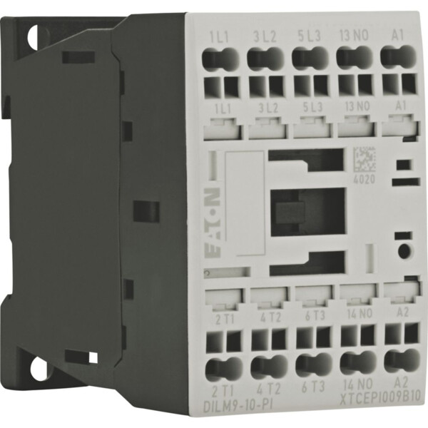 Contacteur puissance, 3, 380-400-4kw, 1 f, 110v 50hz, 120v 60hz, bornes push-in (dilm9-10(110v50hz,120v60hz)-pi) - Eaton - 199230