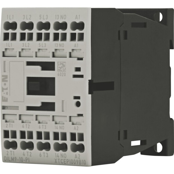 Contacteur puissance, 3, 380 v 400 v 4 kw, 1 f, 24 v 50/60 hz, bornes push-in (dilm9-10(24v50/60hz)-pi) - Eaton - 199231