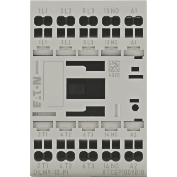 Contacteur puissance, 3, 380-400-4kw, 1 f, 42v 50hz, 48v 60hz, bornes push-in (dilm9-10(42v50hz,48v60hz)-pi) - Eaton - 199232