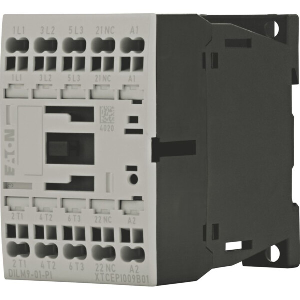 Contacteur de puissance, 3, 380 v 400 v 4 kw, 1 o, 24 v dc, bornes push-in (dilm9-01(24vdc)-pi) - Eaton - 199238
