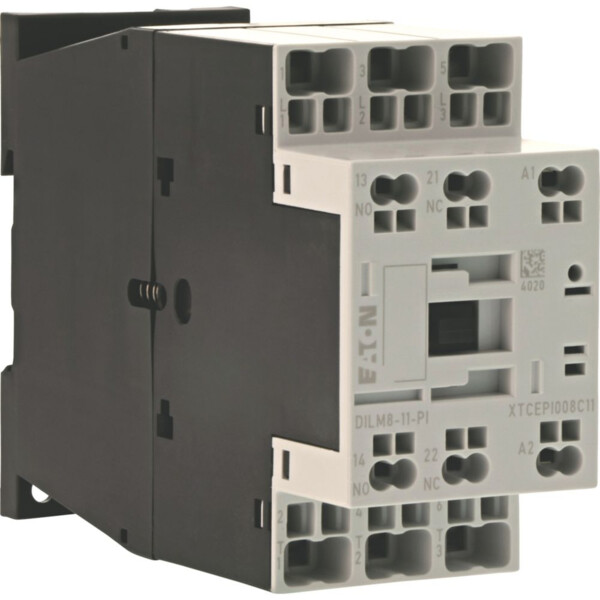 Contacteur puissance,380-400v 3kw, 1f1o 110v 50hz, 120v 60hz, bornes push-in (dilm8-11(110v50hz,120v60hz)-pi) - Eaton - 199265