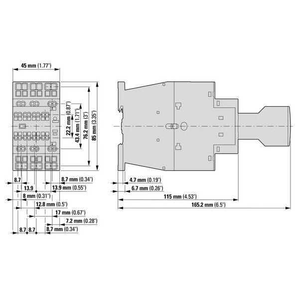 Contacteur puissance,380-400-4kw, 1f1o 110v 50hz, 120v 60hz, bornes push-in (dilm11-11(110v50hz,120v60)-pi) - Eaton - 199270