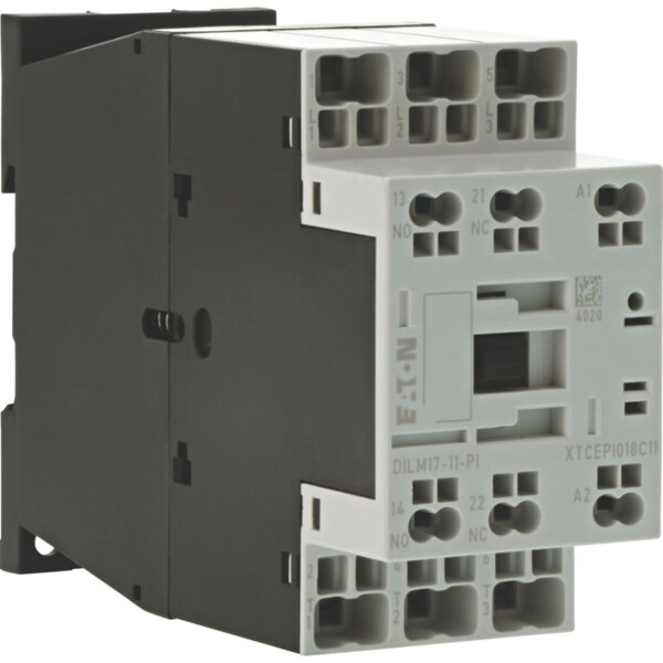 Contacteur puissance, 3, 380-400v 7.5kw, 1 f, 1 o, 24v 50/60hz, bornes push-in (dilm17-11(24v50/60hz)-pi) - Eaton - 199281