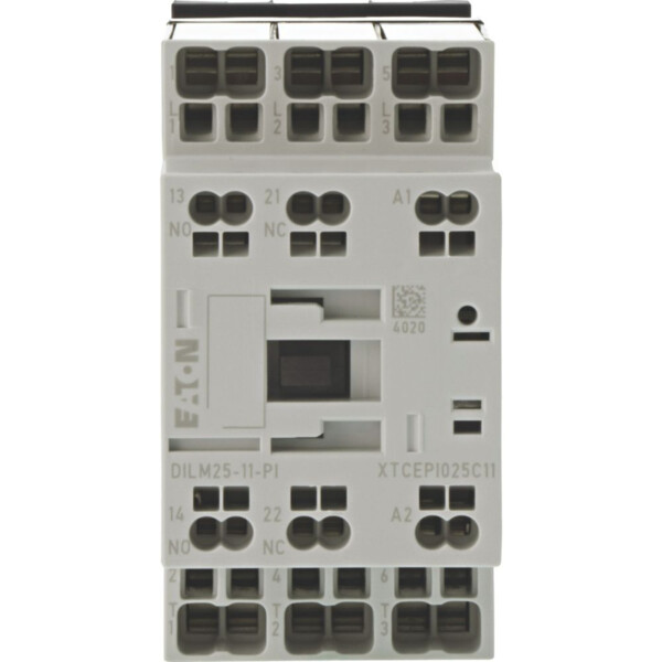 Contacteur puissance,380-400v 11kw, 1f1o 42v 50hz, 48v 60hz, bornes push-in (dilm25-11(42v50hz,48v60hz)-pi) - Eaton - 199287