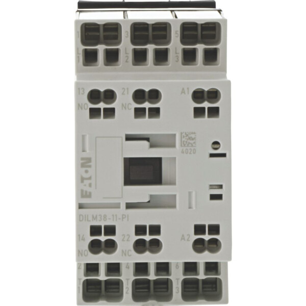 Contacteur puissance,380-400v 18.5kw, 1f1o 110v 50hz, 120v 60hz, bornes push-in (dilm38-11(110v50hz,120v60)-pi) - Eaton - 199295