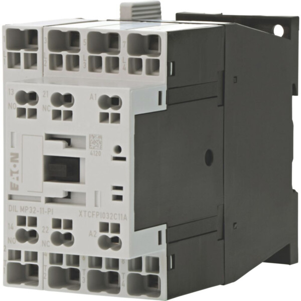 Contacteur puissance, 4, ac-1: 32 a, 1 f, 1 o, rdc 24: 24-27v dc, bornes push-in (dilmp32-11(rdc24)-pi) - Eaton - 199303