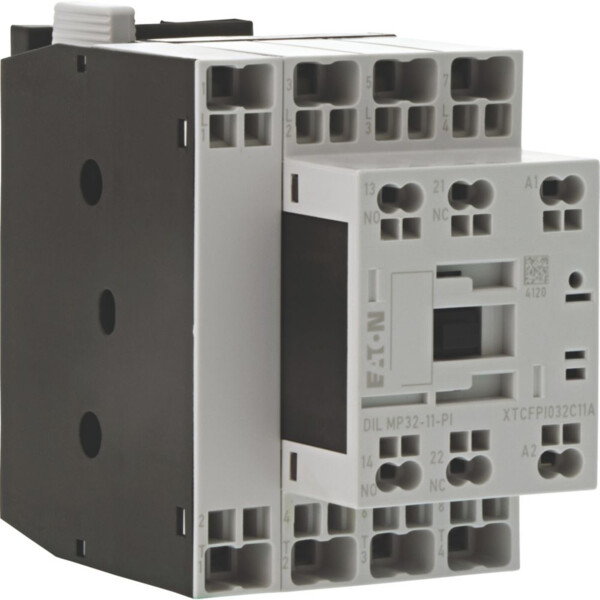 Contacteur puissance, 4, ac-1: 32 a, 1 f, 1 o, rdc 24: 24-27v dc, bornes push-in (dilmp32-11(rdc24)-pi) - Eaton - 199303