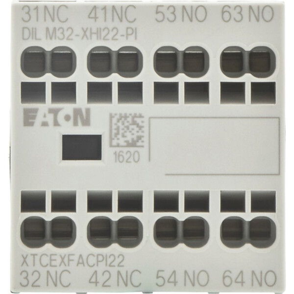 Contacts auxiliaires, 4, ith= 16 a, 2 f, 2 o, bornes push-in, dilm7-dilm38 (dilm32-xhi22-pi) - Eaton - 199311
