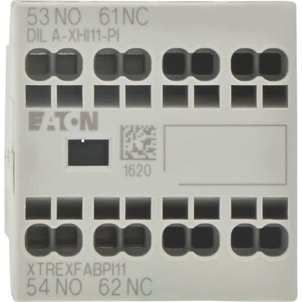 Contacts auxiliaires, 2 pôles, ith=16 a, 1f1o bornes push-in, dila, dilm7-dilm38 (dila-xhi11-pi) - Eaton - 199314