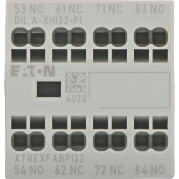 Contacts auxiliaires, 4, ith= 16 a, 2 f, 2 o, bornes push-in, dila, dilm7-dilm38 (dila-xhi22-pi) - Eaton - 199319