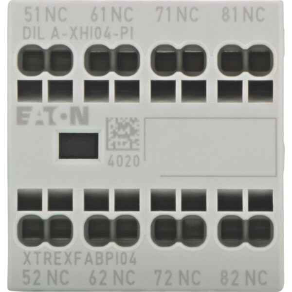 Contacts auxiliaires, 4, ith= 16 a, 4 o, bornes push-in, dila, dilm7-dilm38 (dila-xhi04-pi) - Eaton - 199321