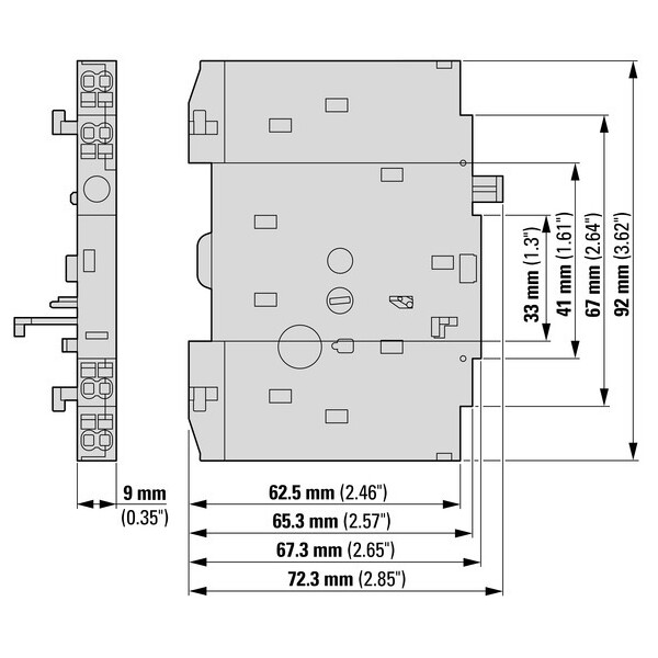 Indicateurs de déclenchement, 2 x 1 o, bornes push-in (agm2-01-pkz0-pi) - Eaton - 199330