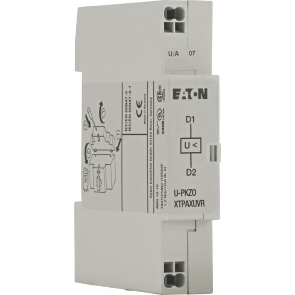 Déclencheurs à manque de tension pkz0(4), pke, ac, 230 v 50 hz, bornes push-in (u-pkz0(230v50hz)-pi) - Eaton - 199334