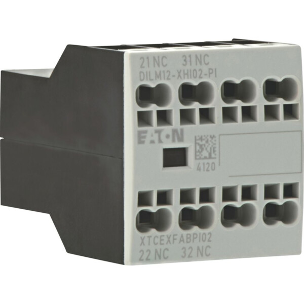 Contacts auxiliaires, 2 pôles, ith= 16 a, 2 o, bornes push-in, dilm7-dilm15 (dilm12-xhi02-pi) - Eaton - 199457