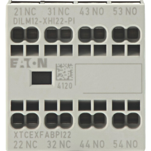 Contacts auxiliaires, 4, ith= 16 a, 2 f, 2 o, bornes push-in, dilm7-dilm15 (dilm12-xhi22-pi) - Eaton - 199458