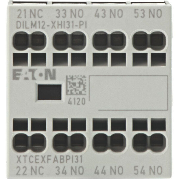 Contacts auxiliaires, 4, ith= 16 a, 3 f, 1 o, bornes push-in, dilm7-dilm15 (dilm12-xhi31-pi) - Eaton - 199459