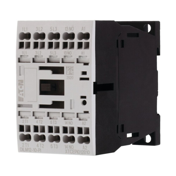 Contacteur puissance, 3, 380v 400v 5.5kw, 1 f, 220v 50/60hz, bornes push-in (dilm12-10(220v50/60hz)-pi) - Eaton - 199651