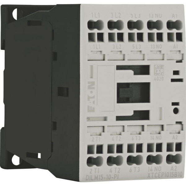 Contacteur puissance, 3, 380v 400v 7.5kw, 1 f, 230v 50/60hz, bornes push-in (dilm15-10(230v50/60hz)-pi) - Eaton - 199654