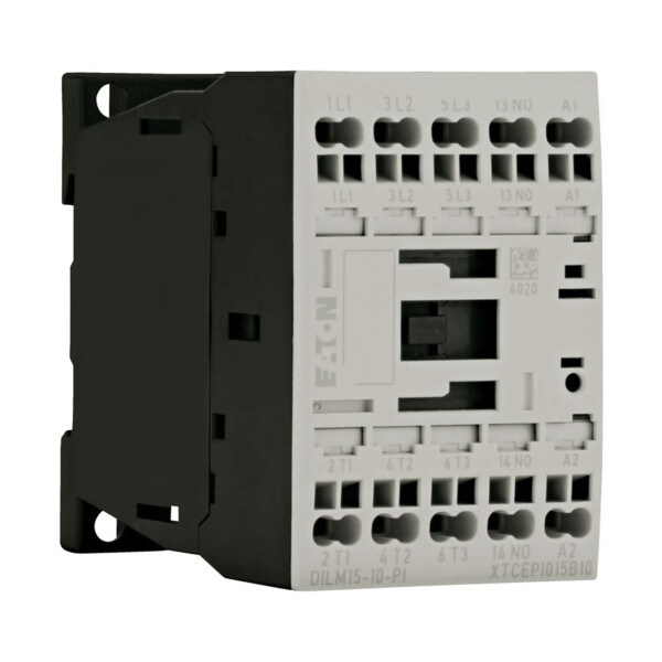 Contacteur puissance, 3, 380v 400v 7.5kw, 1 f, 220v 50/60hz, bornes push-in (dilm15-10(220v50/60hz)-pi) - Eaton - 199655