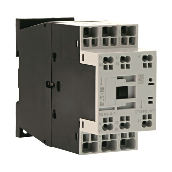 Contacteur puissance, 3, 380v 400v 3kw, 1 f, 1 o, 230v 50/60hz, bornes push-in (dilm8-11(230v50/60hz)-pi) - Eaton - 199660