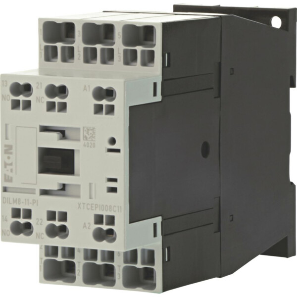Contacteur puissance, 3, 380v 400v 3kw, 1 f, 1 o, 230v 50/60hz, bornes push-in (dilm8-11(230v50/60hz)-pi) - Eaton - 199660