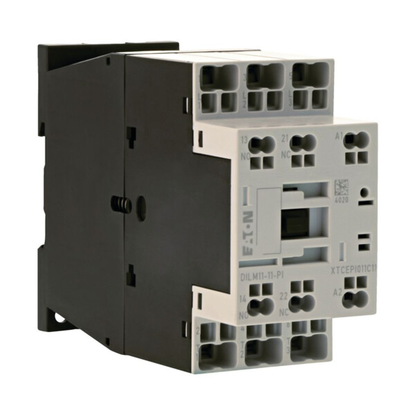 Contacteur puissance, 3, 380v 400v 4kw, 1 f, 1 o, 220v 50/60hz, bornes push-in (dilm11-11(220v50/60hz)-pi) - Eaton - 199663