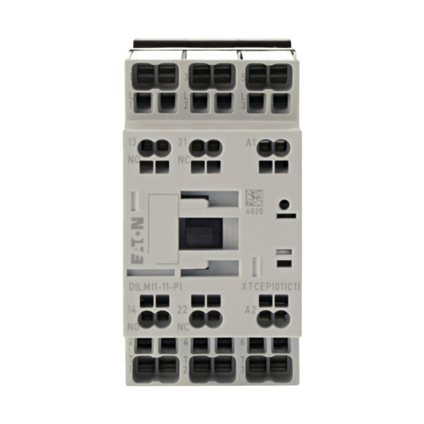 Contacteur puissance, 3, 380v 400v 4kw, 1 f, 1 o, 220v 50/60hz, bornes push-in (dilm11-11(220v50/60hz)-pi) - Eaton - 199663