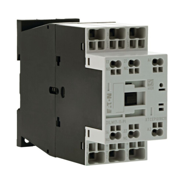Contacteur puissance, 3, 380-400v 7.5kw, 1 f, 1 o, 230v 50/60hz, bornes push-in (dilm17-11(230v50/60hz)-pi) - Eaton - 199666