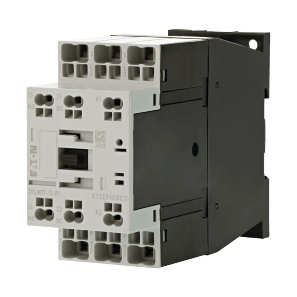 Contacteur puissance, 3, 380-400v 7.5kw, 1 f, 1 o, 230v 50/60hz, bornes push-in (dilm17-11(230v50/60hz)-pi) - Eaton - 199666