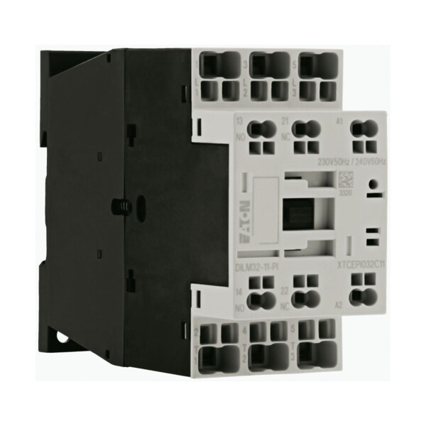 Contacteur puissance, 3, 380-400v 15kw, 1 f, 1 o, 220v 50/60hz, bornes push-in (dilm32-11(220v50/60hz)-pi) - Eaton - 199671